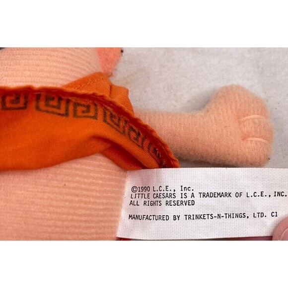 1990 Little Caesars Pizza Finger Puppet Promo Advertising Stuffed Plush Toy 5" A - Picture 5 of 6